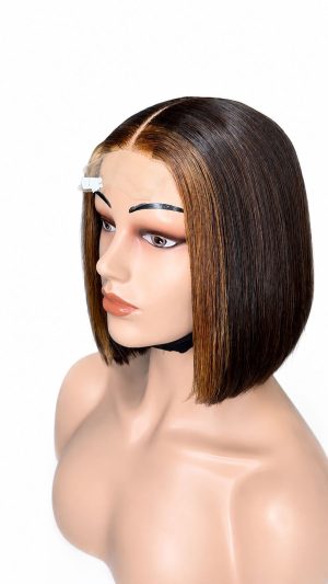 8" Brown Glueless Wig